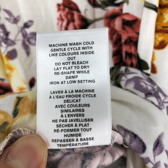 Warehouse  One NWT white floral flutter sleeve crochet boatneck t-shirt Medium - Picture 9 of 15